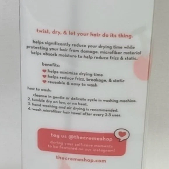 New / The Creme Shop Microfiber Hair Towel with Cherry Design - Picture 3 of 4